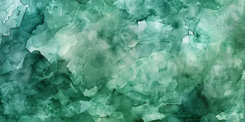AI generated image of green and white clouds