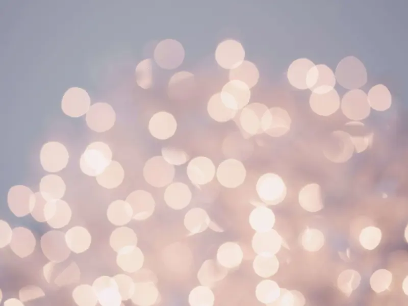 Abstract close up image of some white fairy lights