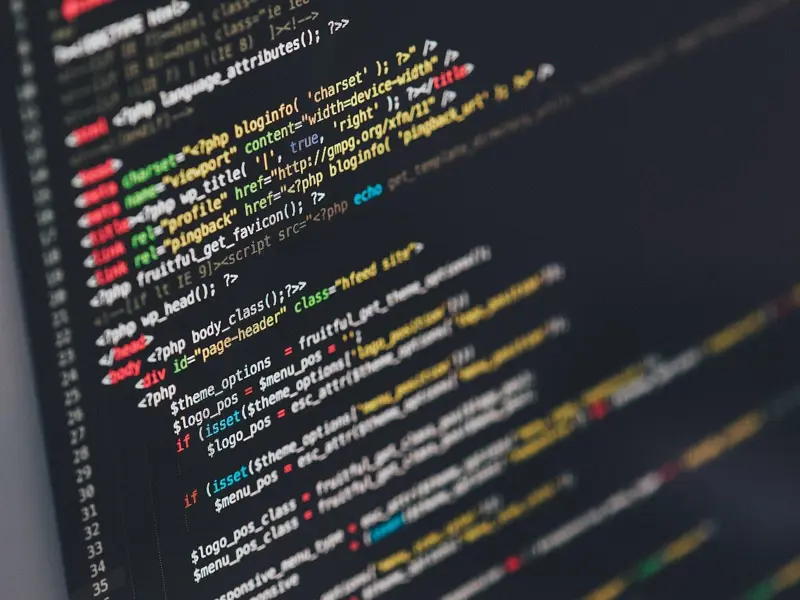 Image showing some website code on a computer screen