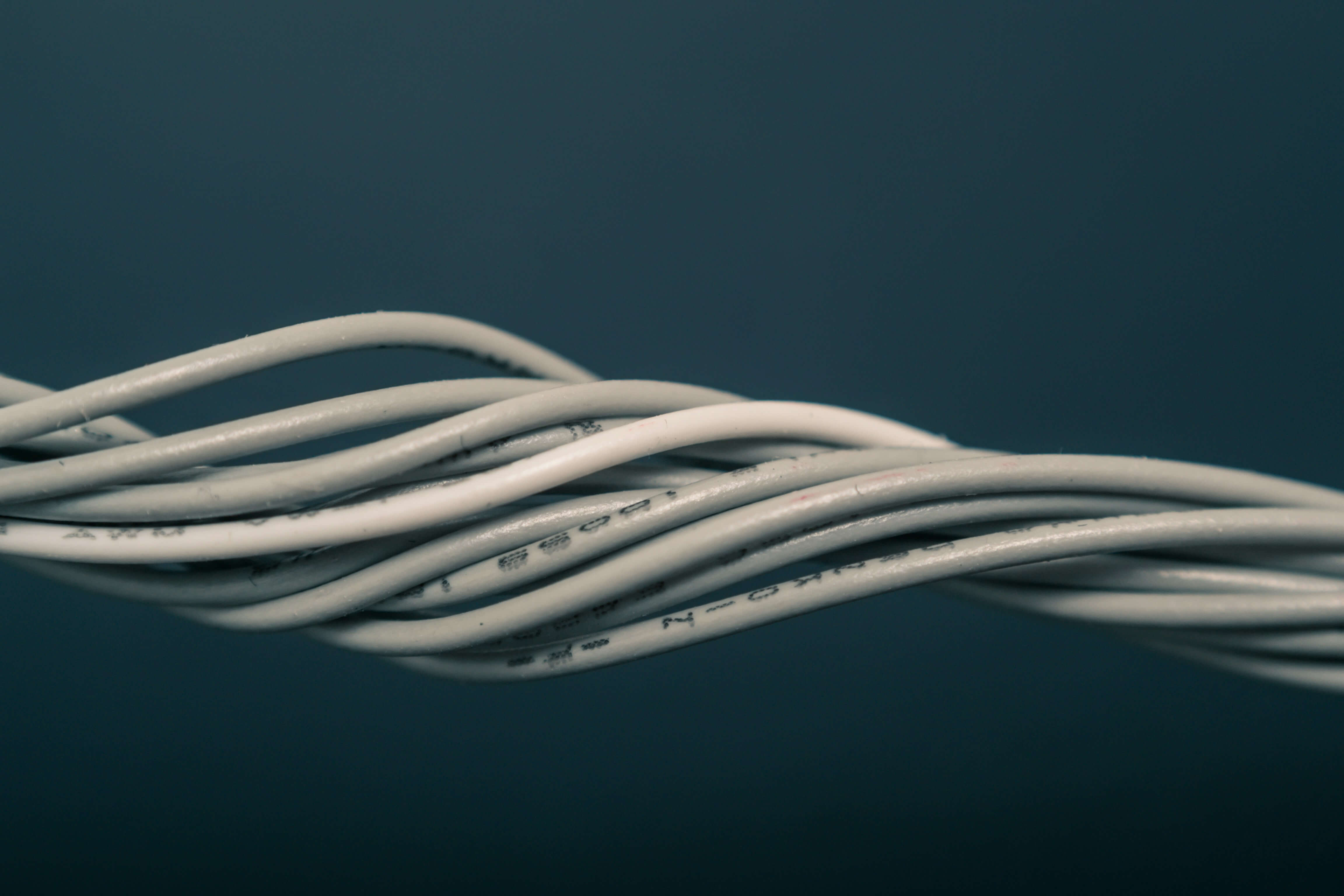 Image of a close up of a twist of electrical wires