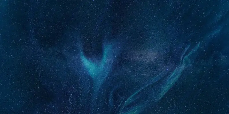 Image of deep space showing far away stars and planets in the distance