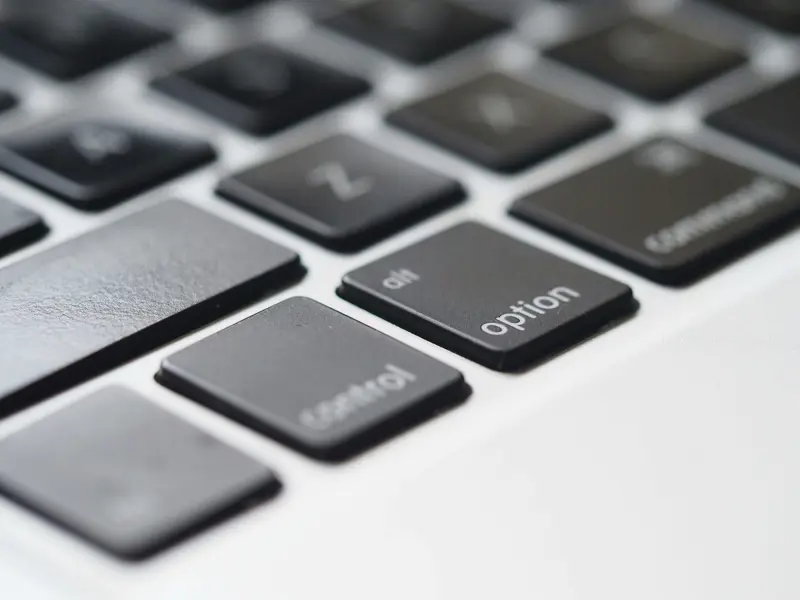 Image showing a close up of black computer keys